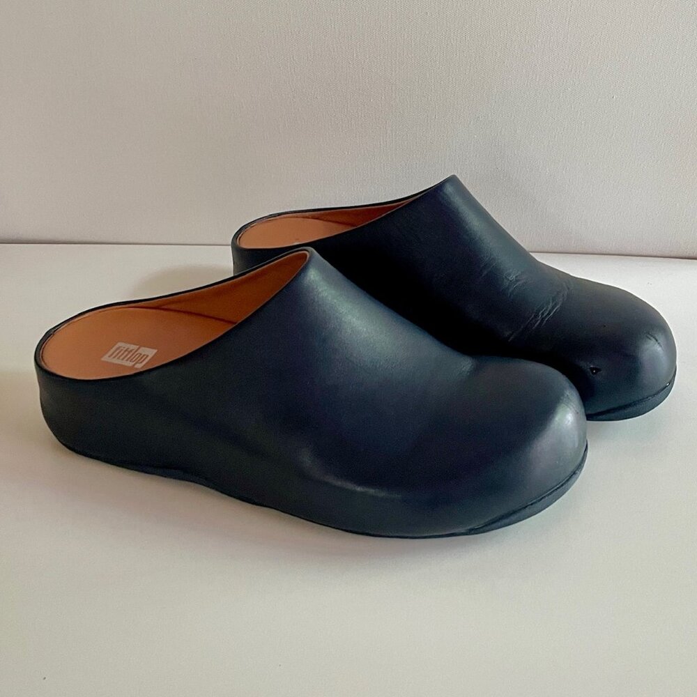 FitFlop Black Slip-On Mules